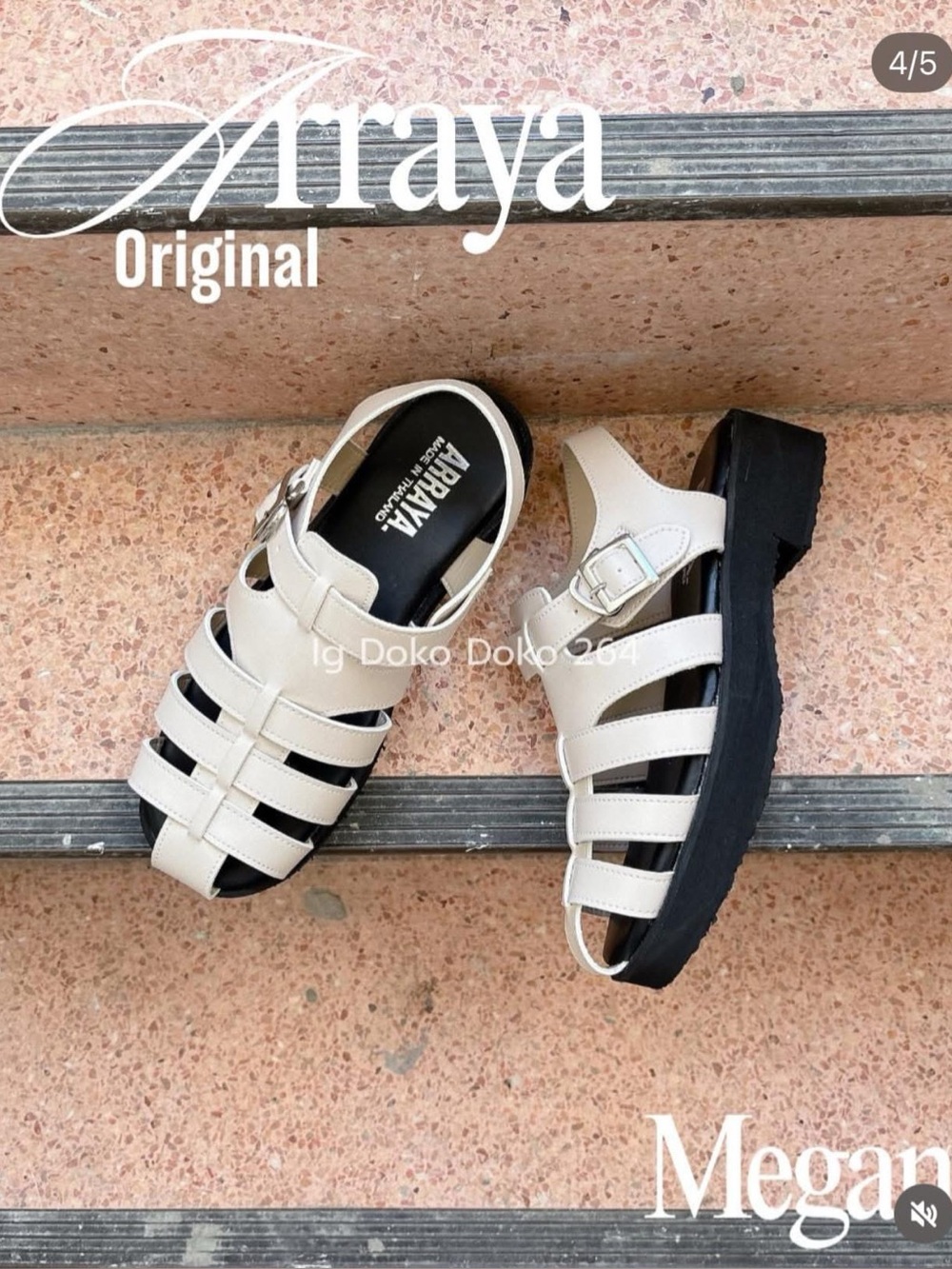 Arraya Original Cream Fisherman Sandals